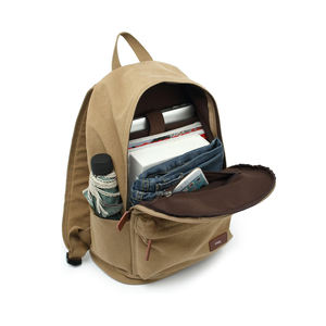 <b>Canvas</b> Casual <b>Backpack</b> Unisex Softback 20-37L Zipper Closure Daily Use Functional Interior Pocket - Product Image 2