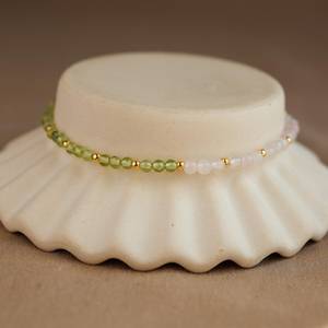 Pulsera de Peridoto y Amatista Natural, Joyería de Cristal para Manifestar, Pulsera Delicada de Piedras Preciosas, Regalo para Ella - Product Image 2