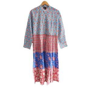 ชุดเดรส Maxi สำหรับผู้หญิง, ชุดเดรสยาวถึงพื้นผ้าฝ้ายพิมพ์ลายดอกไม้หลากสีระบายอากาศได้สำหรับเจ้าสาวในฤดูร้อน - Product Image 1