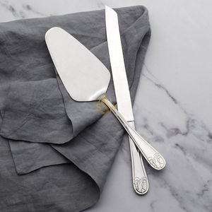 Juego de Cuchillo y Servidor de Pastel de Acero Inoxidable, Diseño Moderno y Elegante, de Lujo, el Más Vendido, para Bodas y Cumpleaños - Product Image 2