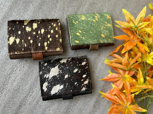 การออกแบบใหม่จริงโลหะขนหนังคลัทช์มีสไตล์หลายใช้ตะวันตกใหม่ร้อนขายจริง Cowhide กระเป๋าสตางค์ขนาดเล็กสําหรับผู้หญิง - Product Image 4