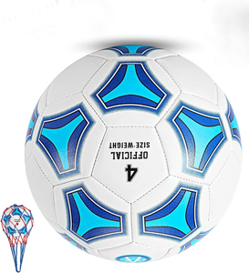 Ballon de football de plage d'extérieur pour matchs d'équipe, motif blanc et bleu, durable, pour l'entraînement, prix de gros, design tendance - Product Image 6