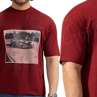 T-shirt graphique de course personnalisé pour homme – T-shirt en coton imprimé voiture rétro, haut décontracté streetwear à manches courtes et col rond