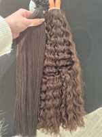 Extensions de cheveux humains indiens bouclés double trame, qualité Remy, tissées à la machine, couleur marron