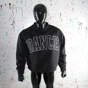 Sudadera DANCE con cuello simulado, 450 GSM, nombre personalizado, bordado con apliques, corte holgado, 100% algodón, felpa francesa. - Product Image 2