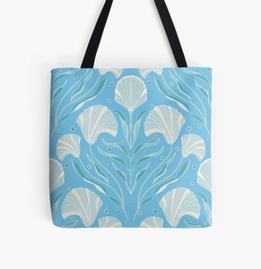 Sac fourre-tout en toile réutilisable et écologique pour femme, avec fermeture éclair, broderie personnalisable, couleurs et tailles variées, motif graphique amusant style cinéma pop art, pour le shopping - Product Image 1