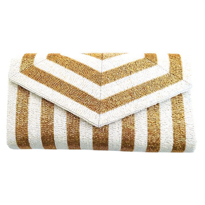 Colorful Indian Luxury Ethnic Craft Handmade Beaded <b>Bag</b> Glass Bead Baguette Handle Durable Casual Purse Trendy Style Premium Eth - Product Image 2