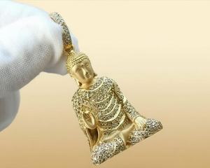 Colgante de Plata de Ley 925 con Moissanita VVS, Estilo Hip Hop, con Diseño de Buda Religioso y Aprobado por el Probador de Diamantes - Product Image 5