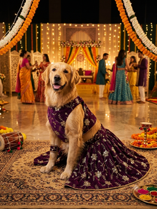 Oferta Exclusiva: Lehenga Étnica para Mascotas, Vestido Tradicional Indio para Mascotas, Disfraz de Diseñador para Perros, Ideal para Fiestas y Bodas - Product Image 6