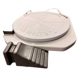 Plataforma giratoria 3D para alineación de ruedas, placa de medición plateada con marcas de escala y almohadillas de goma - Product Image 3