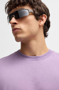 Camiseta Extra Grande de Primera Calidad para Hombre, Color Lila, Estilo Urbano Informal, Manga Corta, Algodón Suave, Estilo Marfa International - Product Image 2