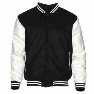 Best premium Customized Black and <b>White</b> Varsity <b>Jacket</b> <b>Men's</b> Street Wear Casual Clothes from Pakistan Manufacturer's Apparels - Product Image 1