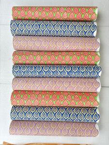 Hand Block Printed Cotton Paper Rolls for Gift Wrapping Craft Packaging <b>Scrapbooking</b> and Decorative Paper Projects - Product Image 1
