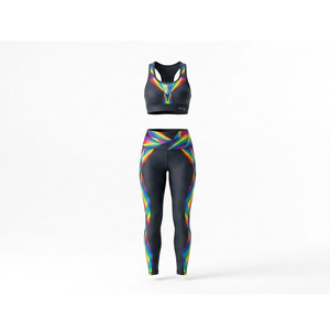 Nouvelle Collection : Ensembles de Yoga Femme Taille Mi-Haute Réversibles Respirants Légers Unis Grandes Tailles – Leggings et Soutien-Gorge 2 Pièces de Haute Qualité - Product Image 6