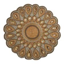 Colourful Mandala Style Embroidered Satin <b>Table</b> <b>Mat</b> Beaded Placemat for Dining Wedding Home Hotels Parties at Discount Price - Product Image 3