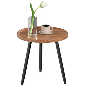 Modern Round Wooden Coffee <b>Table</b> with Tapered Base Handmade Midcentury Living Room Furniture Eco-Friendly Side <b>Table</b> - Product Image 3