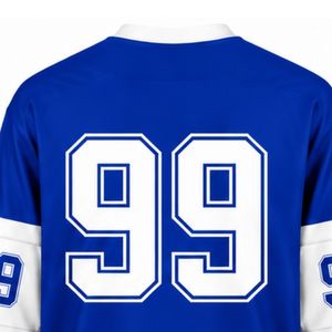 Maillot de hockey sur glace bleu royal pour hommes, manches longues, polyester, tenue de match athlétique, uniforme de sport d'équipe - Product Image 4