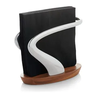 Elegante Servilletero de Metal Dorado y Plateado de Lujo, Forma Cuadrada, para Uso en Hoteles, Restaurantes y Oficinas, Mayorista de Zahid Exports - Product Image 4