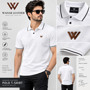 Camisa de Piqué Negra para Hombre, Cuello y Puños Blancos en Contraste, Logotipo Personalizado, Corte Ajustado, Uniforme de Golf Informal, 100% Algodón, Secado Rápido, Manga Larga - Product Image 3