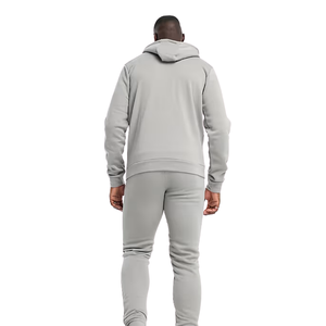 Men Fleece Pullover Hoodie Tracksuit Set Tapered Jogger <b>Trousers</b> Regular Fit Casual Winter Two Piece Lounge Outfit with Pockets - Product Image 2