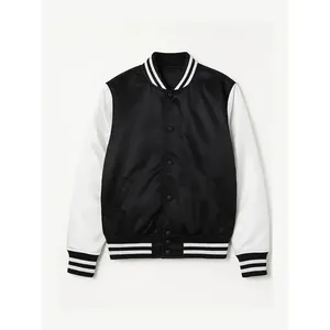 Veste de sport en satin personnalisée pour hommes, vente en gros, veste universitaire, vêtements d'équipe universitaire, logo personnalisé, broderie, marque privée - Product Image 6