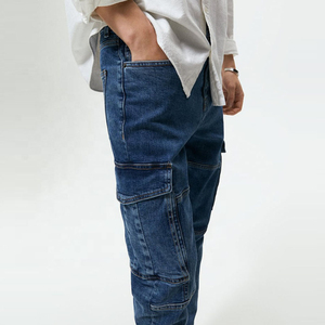 <b>Men's</b> Casual Canvas <b>Jeans</b> Mid Rise Breathable Denim Custom Logo Wholesale - Product Image 6