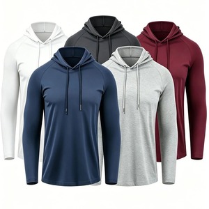 Sweat-shirt à capuche slim fit pour homme avec design masque, couleur unie, tricoté, manches longues, décontracté, pour l'automne - Product Image 3