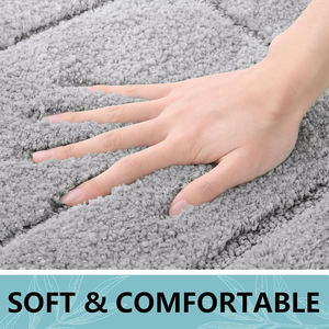 Water Absorbent Premium Quality Floor Matt Soft Microfiber Non Slip <b>Thick</b> Machine Wash Hotel <b>Foam</b> Bath Mat Tassel Mat Breathable - Product Image 2