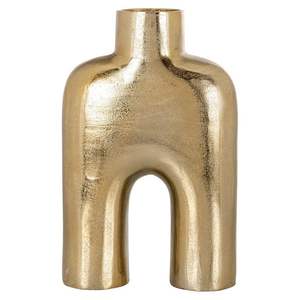 Luxury Metallic Gold Textured Arch <b>Vase</b> Contemporary Minimalist Metal <b>Bud</b> <b>Vase</b> Nordic Style Living Room Desktop Decoration - Product Image 1