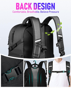Sac à dos de basket-ball, sac de sport robuste, capacité de rangement extra-large, bretelles réglables confortables pour le basket-ball - Product Image 4