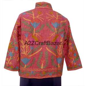 Veste en coton TNT Suzani faite à la main, brodée, pour femme, doublure en coton respirant, motif floral, décontractée, printemps-été - Product Image 5