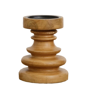 เชิงเทียนไม้ตกแต่งบ้าน ดีไซน์คลาสสิก ขัดเงา เป็นมิตรกับสิ่งแวดล้อม  ตกแต่งโต๊ะอาหาร งานฝีมือหลากหลาย - Product Image 4