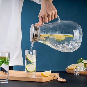 Portable Glass Beverage Water Jug with Strong Handle Leakproof Lid 1.8L BPA Free Eco-Friendly for Travel Sports Use - Product Image 5