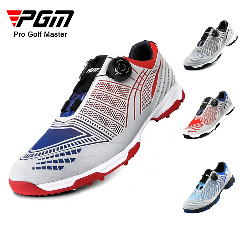 PGM XZ070 golf trainers shoes waterproof rubber auto lacing mens golf shoes