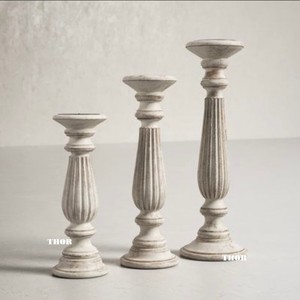 Porte-bougies en bois de Sheesham en gros |   Artisanat rustique brun sculpté à la main en gros - Product Image 5