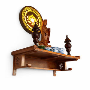 El altar budista montado en la pared está hecho de madera de Huong. - Product Image 2