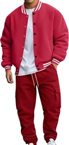 Traje de Entrenamiento Premium para Hombre con Chaqueta con Cremallera Completa, Pantalones Deportivos con Cintura Elástica y Diseño Atlético Elegante para Gimnasio - Product Image 4