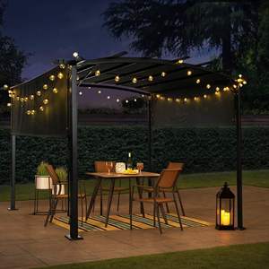 12X9 Ft esterno a baldacchino ombra in acciaio Pergola Gazebo per Patio riparo sole per giardini terrazzi W419S00033 per - Product Image 3
