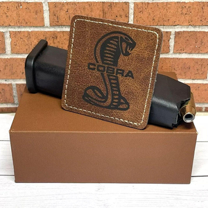 Wholesale Leather Logo <b>Patches</b> for Caps <b>Jackets</b> Bags Custom Burnished Finish Durable Apparel Branding Labels - Product Image 3