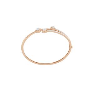Brazalete de Diamantes de Tres Piedras para Mujer, Banda Pavé con Diamante Solitario Cultivado en Laboratorio, Brazalete Étnico para Fiestas - Product Image 3