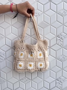 มาใหม่ล่าสุดฤดูร้อนชายหาดฟางกระเป๋าโบฮีเมียนโครเชต์ Handmade กระเป๋าถือผู้หญิงไหล่กระเป๋าหญ้าทะเลกระเป๋าสแควร์ - Product Image 3