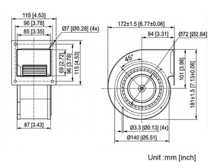 SYMBANG DB180115-AK Ventilateur soufflant axial électrique à roulement à billes 24V, haute température, avec pales en aluminium, aspiration d'air, 2580 tr/min, CE - Product Image 5