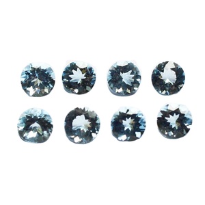 Prix de gros 100% véritable pierre précieuse d'aigue-marine en forme de brillant rond à facettes en vrac calibré taille libre gemmes et pierres - Product Image 2