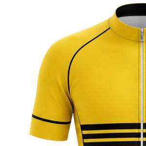 Men's Yellow Zipper Sublimation Print <b>Cycling</b> Jersey Short Sleeve <b>Cycling</b> Top Professional Bike Racing Wear Sports Clothing - Product Image 6