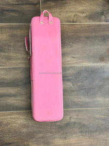New Real Handmade Cowhide Leather Heat Resistant Pink CurlingHot Iron <b>Case</b> Women Style Perfect Travel Organizer for Hair Tools - Product Image 3