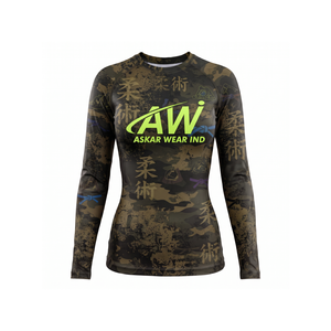 เสื้อแรชการ์ดแขนยาวพิมพ์ลายพรางสำหรับผู้หญิง ยี่ห้อ Askar Wear แห้งเร็ว ระบายอากาศได้ดี เหมาะสำหรับผู้ใหญ่ - Product Image 1