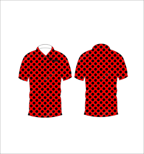 Custom Men Sublimation <b>Polo</b> <b>Shirt</b> <b>Red</b> Black Geometric Print Golf <b>Polo</b> Moisture Wicking Short Sleeve Performance OEM Supplier - Product Image 1
