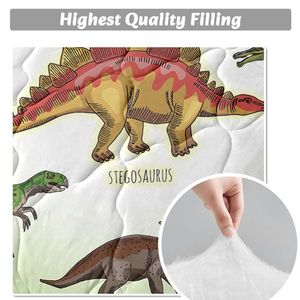 Super Soft and Fade Resistant Microfiber Duvet Cover Sets All Season Green Dinosaur Family Print Pattern for Girls and Boys - Product Image 4