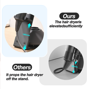 Soporte para secador de pelo de baño de escritorio sin perforaciones compatible con <span class=keywords><strong>Dyson</strong></span> <span class=keywords><strong>Supersonic</strong></span> - Product Image 5