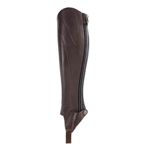 Factory Direct Custom Genuine Leather Case <b>Half</b> <b>Chaps</b> Premium Cowhide Horse Riding Gaiters Supplier Bags LHC-0026 - Product Image 3